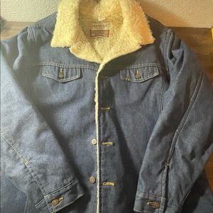 Vintage Sears Roebucks Western Wear Denim Jean Sherpa Jacket Perfect condition!